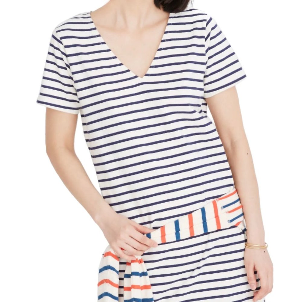 Madewell Striped T-Shirt Dress - Size M
